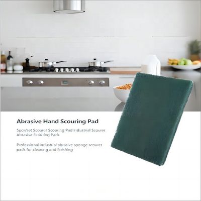 Thấm nước 250% -500% Green Kitchen Dish Washing Wire W90 Cleaning Pads Soft Sponge với tay cầm
