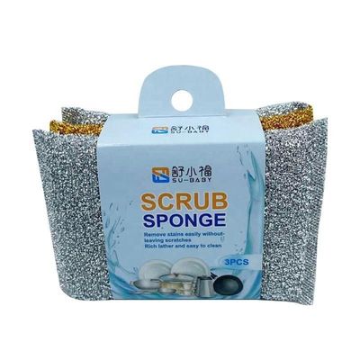 Limpiador de cocina anticorrosivo Limpiador de esponja de cocina de microfibra 12,5*9*2cm
