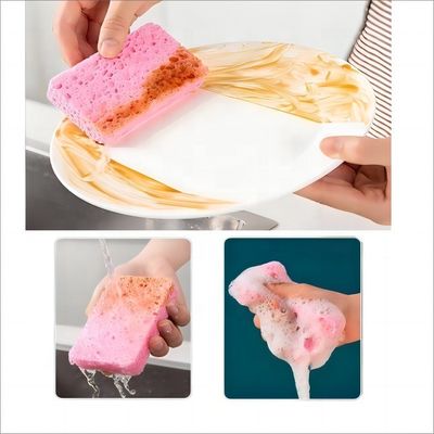 Custom Cellulose Sponge Scourer Thin Natural Vegetable Cellulose Sponges