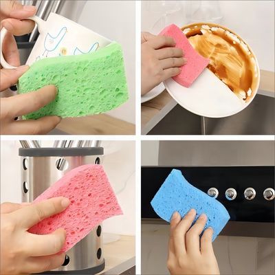 Custom Cellulose Sponge Scourer Thin Natural Vegetable Cellulose Sponges