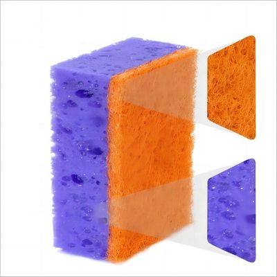 Custom Pink Cellulose Kitchen Sponge Eco-Friendly Cleaning
