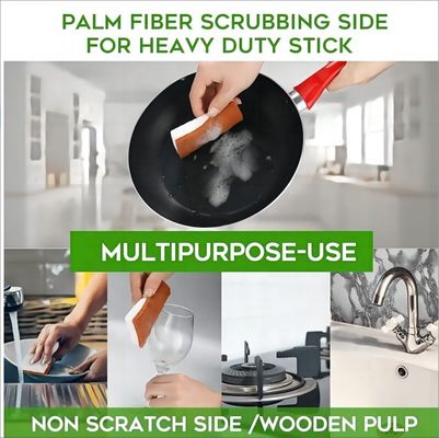 Khử mùi Cellulose Sponge Scourer Khô nhanh thực vật tự nhiên Cellulose Sponge
