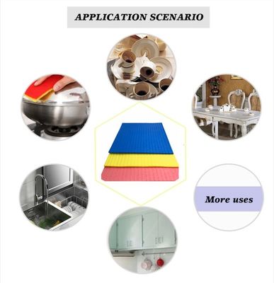 Dishwashing Cellulose Sponge Scourer Compound Melamine Cellulose Kitchen Cloths