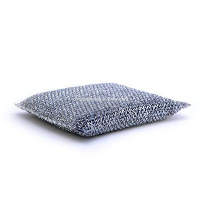 Silver Stainless Steel Kitchen Scourer Sponge Corrosion Resistant