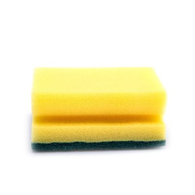 Customized Notch Shape Kitchen Sponge Scourer 10x7x4.5cm
