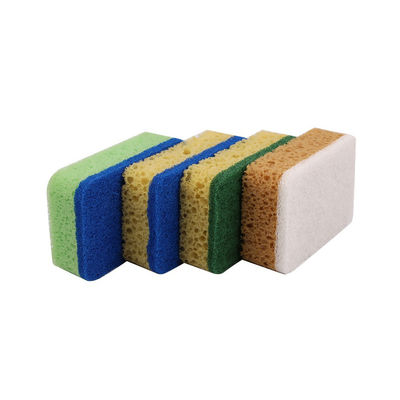 Customized Kitchen Sponge PU Polyester Scouring Pad 11x7x3cm