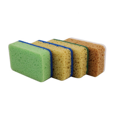 Customized Kitchen Sponge PU Polyester Scouring Pad 11x7x3cm