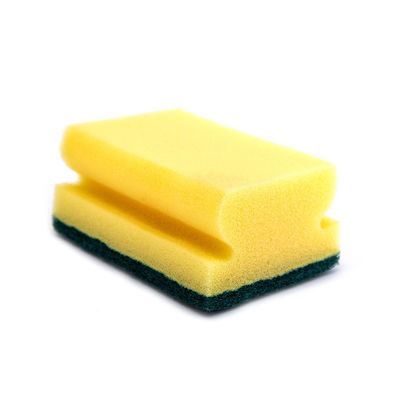 Customized Notch Shape Kitchen Sponge Scourer 10x7x4.5cm