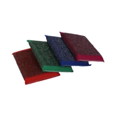 Dual-Sided Kitchen Sponge Brush with Steel Wire Scrubber