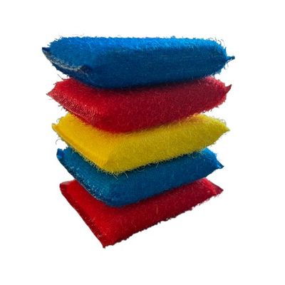 High-Density Polyester Scrub Sponge Multi-Color 4x4 Inch