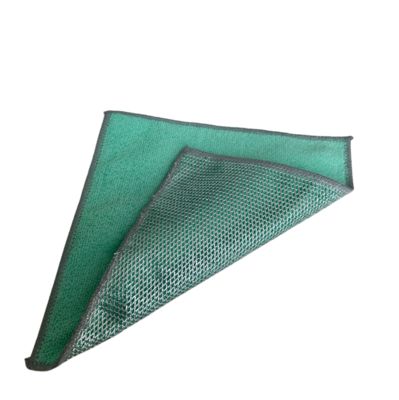 Dual-Sided Dishcloth with Steel Wire and Non-Stick Polyester