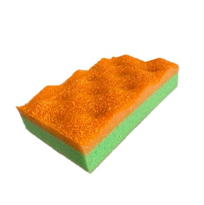 Double-Sided Dish Sponge with Volcanic Texture for Tough Scrubbing