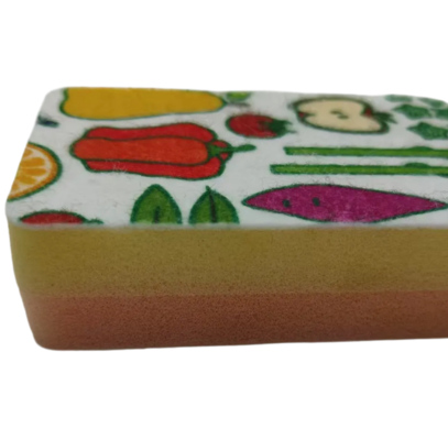 Custom Floral Pattern Composite Sponge - Durable Multi-Color