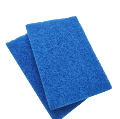 Blue Heavy-Duty Kitchen Scouring Pad for Non-Stick Cookware