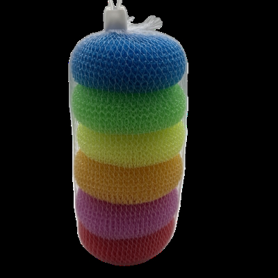 Premium PP Ball Scourer Non-Scratch Kitchen Scrubber 6-Pack