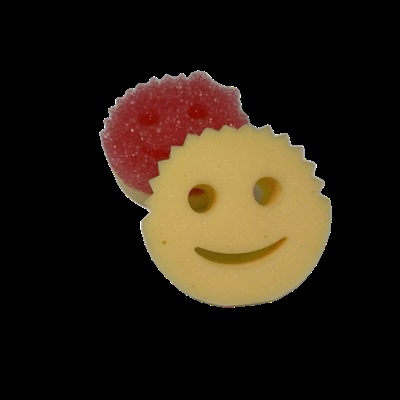 Smiley Temp-Sensing Dish Sponge Color Changing for Safe Dishwashing