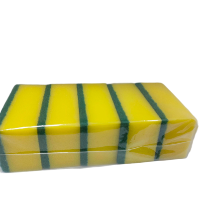 Cepillo de limpieza verde-amarillo de doble cabeza