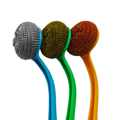 Stainless Steel Kitchen Scrubber with Scouring Ball for Pots and Pans