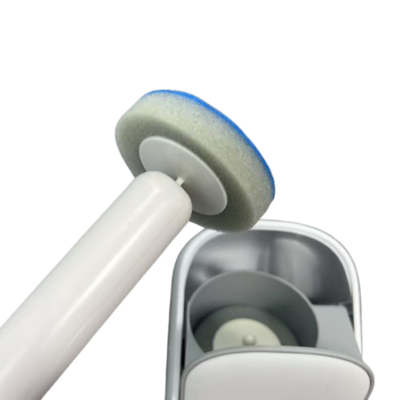 Disposable Toilet Brush Set with Replaceable Heads White