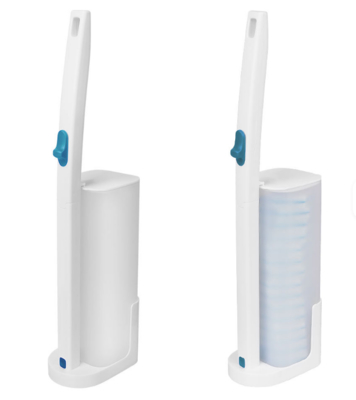 White Replaceable Head Innovative Design Toilet Brush High-End Designed For Bathrooms