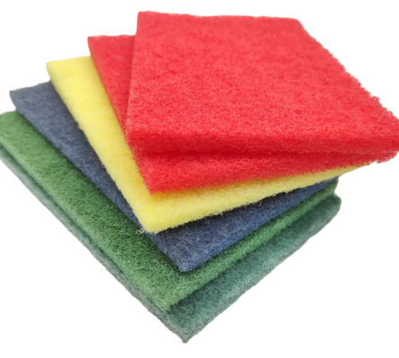 Colorful non-scratch household kitchen scouring pads Polyester/nylon strong and durable kitchen cleaning products