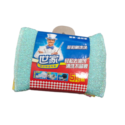 Reusable Stainless Steel Scrubber with Sponge for Grills & Cookware – Heavy-Duty Cleaning