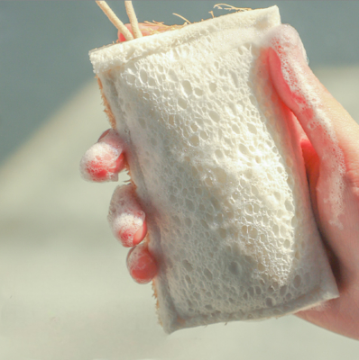 Natural Loofah Compressed cellulose Sponge - Dual-Sided, Oil-Resistant, Super Absorbent Dish Cloth