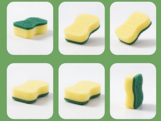 Colored Durable Kitchen Cleaning Sponge Non-scratch Dual-sided