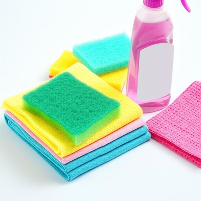 Wood pulp cotton rags kitchen dishwashing non-stick oil decontamination wood pulp sponge cleaning colored absorbent dishwashing cotton scouring pad